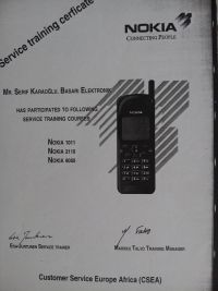 NOKIA 1011-2110-6050 SERTİFİKA