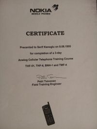 NOKIA THF-51 THF-6 BNH-1 TMF-4 SERTİFİKA